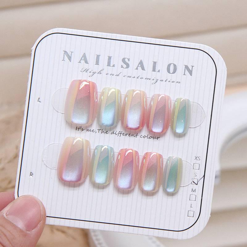 Electroplated Reflective Cat Eye Wearable Nails - Passion Pulse Adult