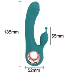 USB Rechargeable Rabbit Dildo Vibrator – 10-Frequency G-Spot & Clitoral Stimulation for Women - Passion Pulse Adult