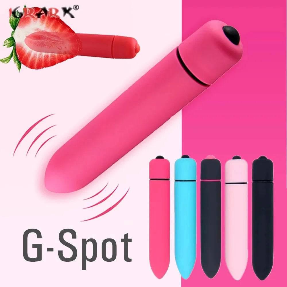 10-Speed Mini Bullet Vibrator: Vaginal Massage Dildo Sex Toy for Women, Stick for Adult Games - Clitoris Stimulator, Erotic Product - Passion Pulse Adult