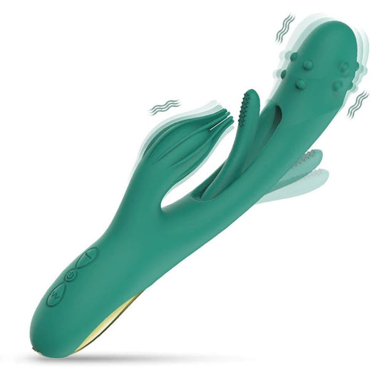 PASSION PULSE ADULT 2 In 1 Green Power Rabbit Vibrator - Passion Pulse Adult