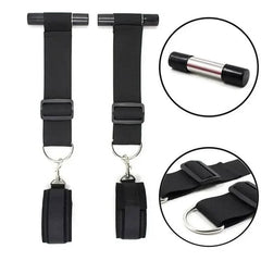 Over-the-Door Bondage Restraints with Adjustable Shackles - BDSM Door Swing for Erotic Roleplay and Fetish Games for Couples - Passion Pulse Adult
