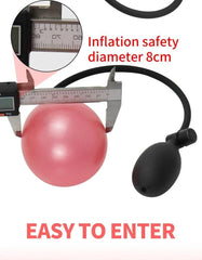 AirBloom Adjustable Inflatable Anal Plug Expander - Flexible Butt Plug for Men, Women, and Couples with Precision Pump for Preparation, Play, and Intimate Exploration - Passion Pulse Adult