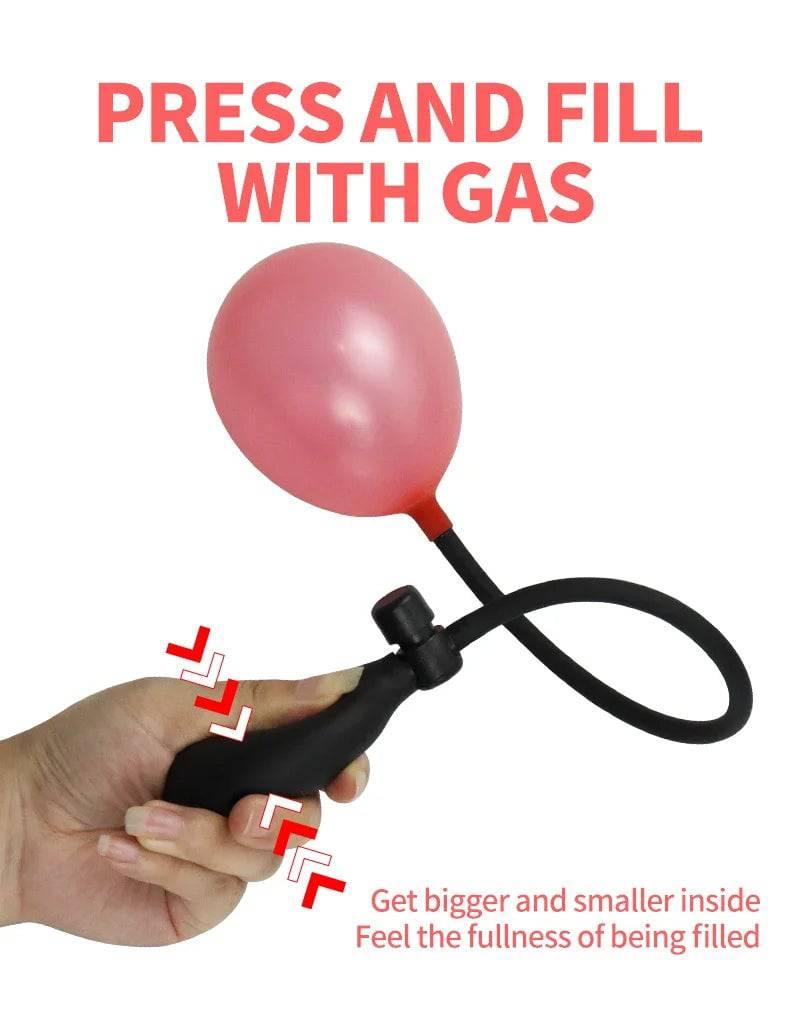 AirBloom Adjustable Inflatable Anal Plug Expander - Flexible Butt Plug for Men, Women, and Couples with Precision Pump for Preparation, Play, and Intimate Exploration - Passion Pulse Adult