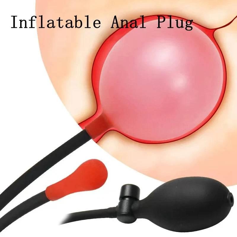 AirBloom Adjustable Inflatable Anal Plug Expander - Flexible Butt Plug for Men, Women, and Couples with Precision Pump for Preparation, Play, and Intimate Exploration - Passion Pulse Adult