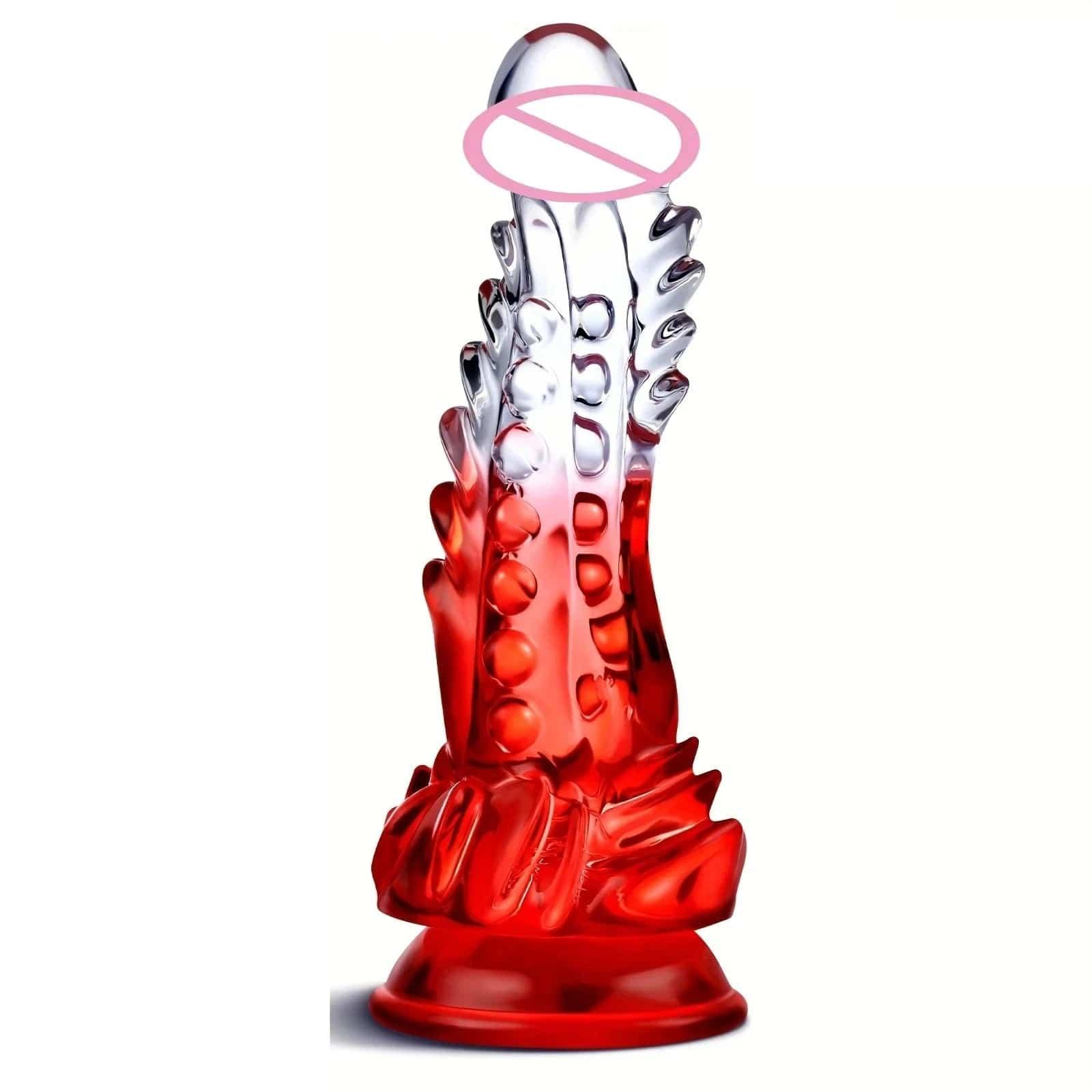 Clear Monster Dildo – Huge Realistic G-Spot Stimulator with Suction Cup - Passion Pulse Adult