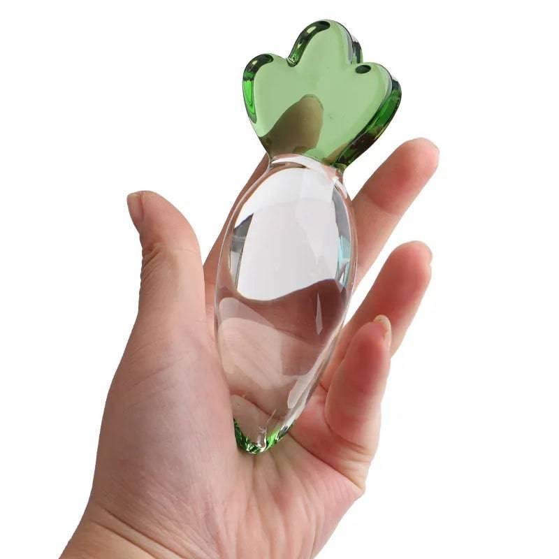 Radish Crystal Glass Dildo - Unique Design for Anal & Vaginal Play - Passion Pulse Adult