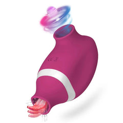 2-in-1 Clitoral Sucking & Licking Vibrator – Dual Stimulation for Clitoris and Nipple - Passion Pulse Adult