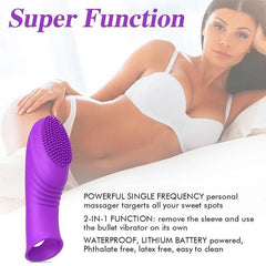 Finger Vibrator for G-Spot, Clitoral, & Vaginal Stimulation | Orgasm Massager & Masturbator | Erotic Finger Sleeve Sex Toys for Women & Men - Passion Pulse Adult