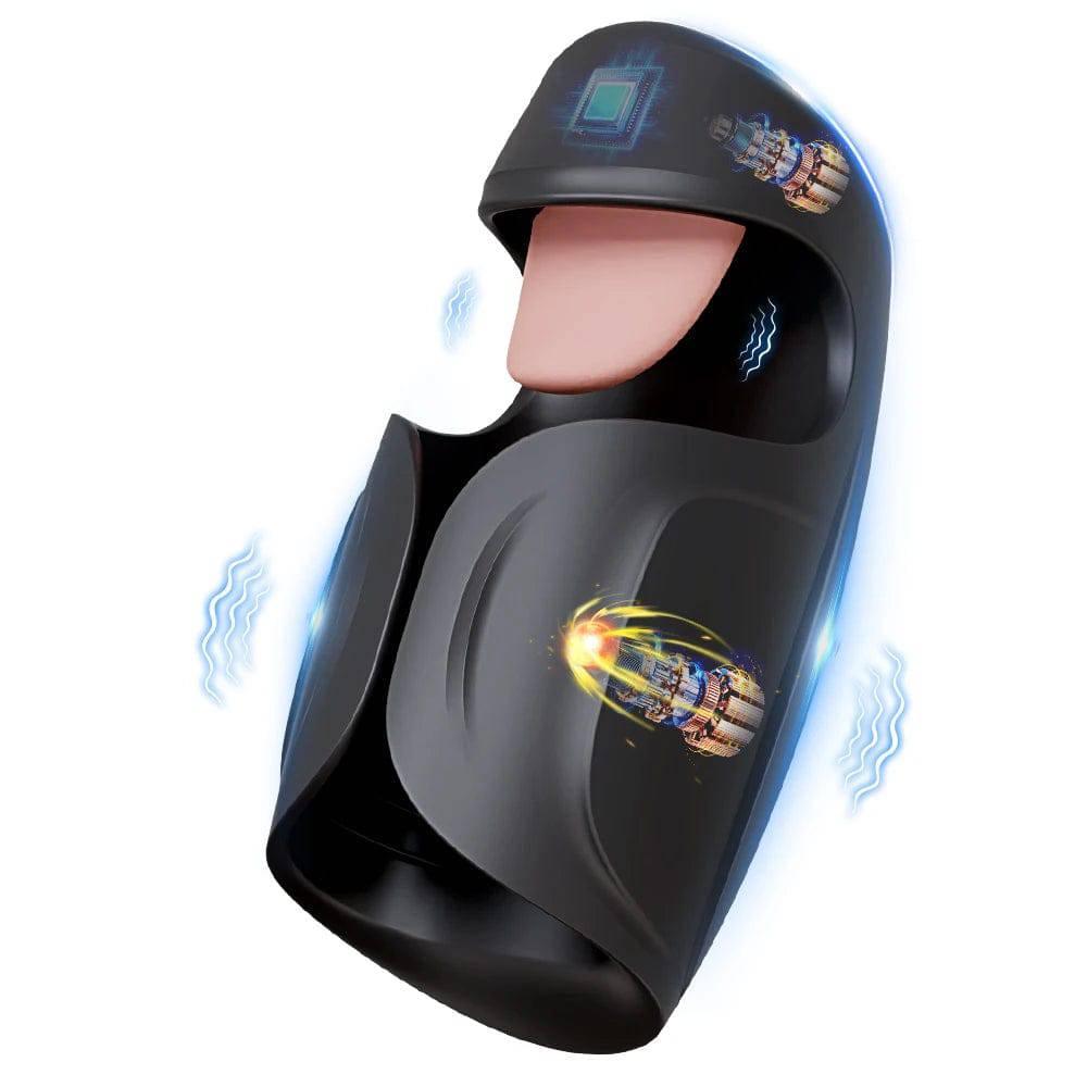 2-in-1 Tongue Licking & Tapping Vibrating Masturbator - Passion Pulse Adult