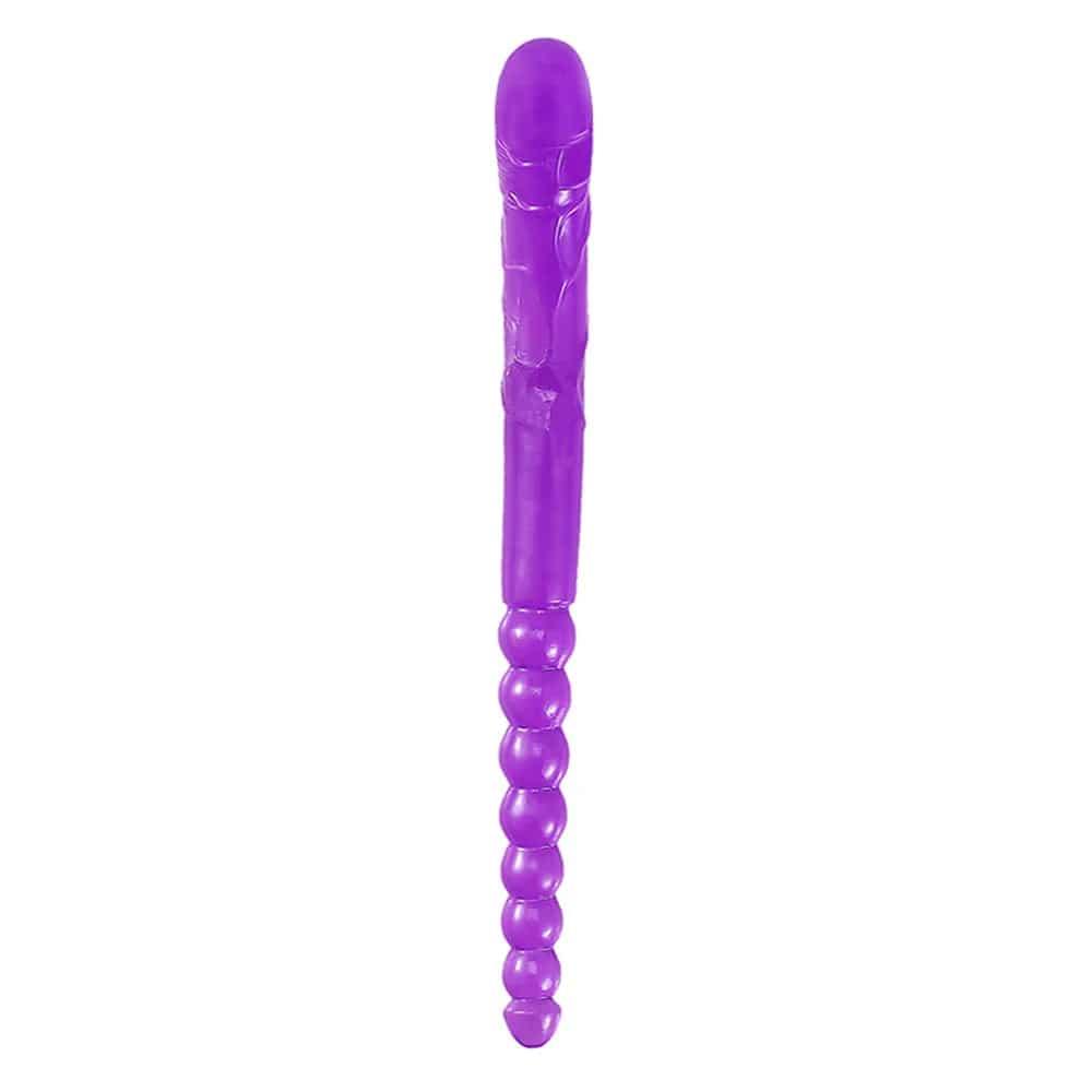 370mm Extra Long Soft Double Head Dildo Toy For Adult Flexible Jelly Vagina Anal Women Gay Lesbian Ended Dong Penis Artificial - Passion Pulse Adult