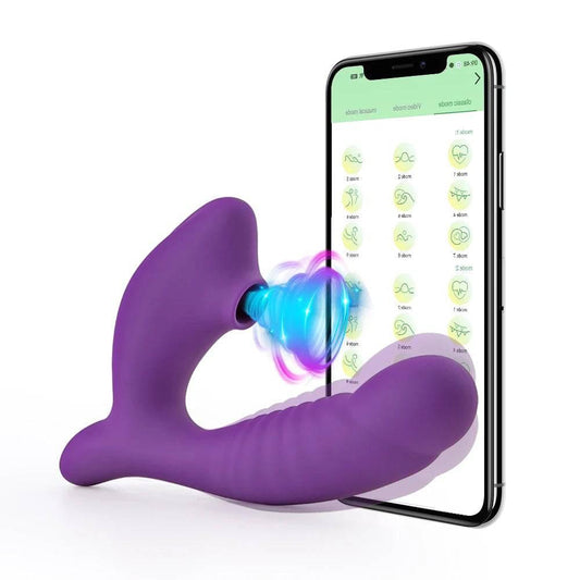G-Spot Dildo Vibrator – Clit Sucker with 9 Oral Sucking Modes - Passion Pulse Adult