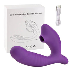 G-Spot Dildo Vibrator – Clit Sucker with 9 Oral Sucking Modes - Passion Pulse Adult