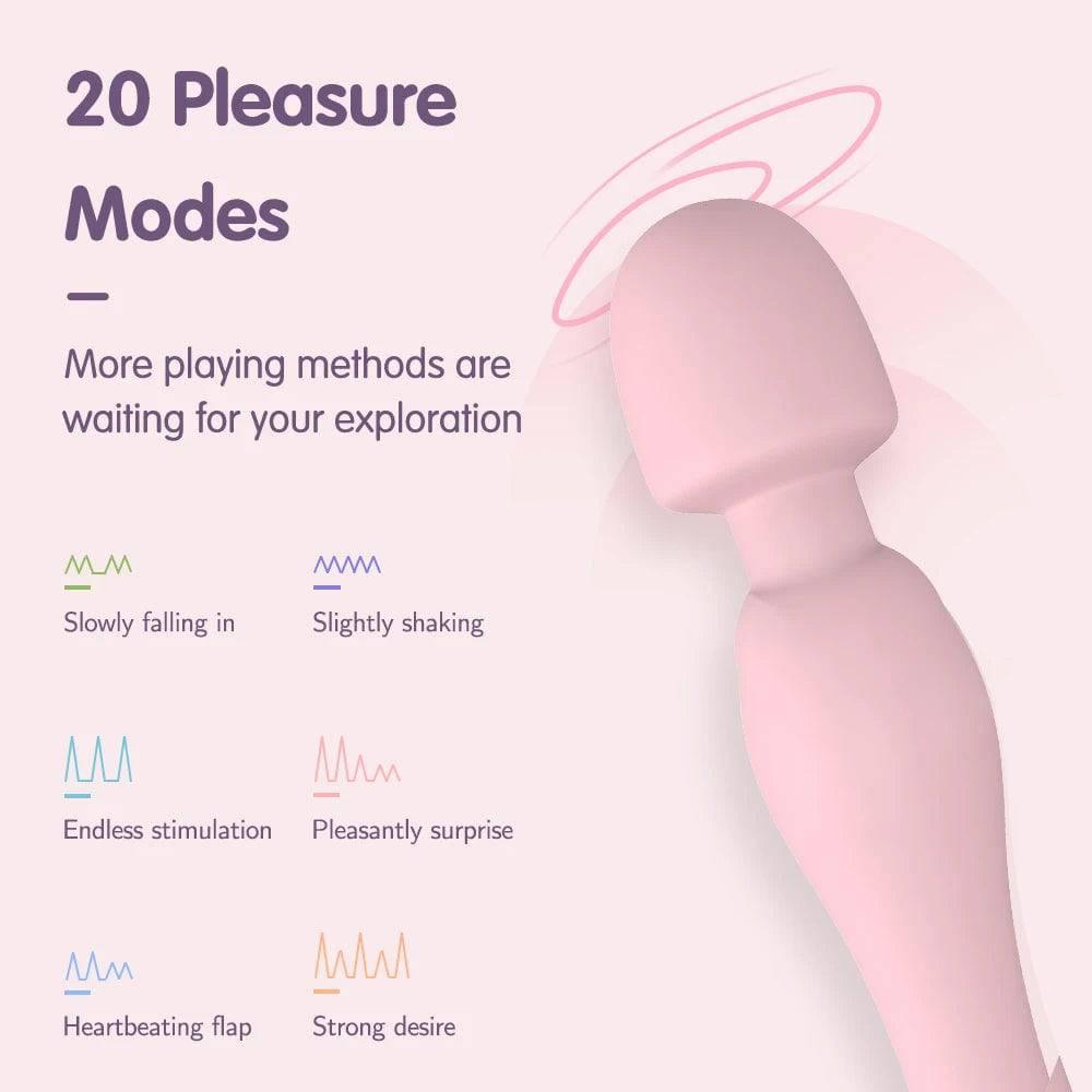 DRY WELL 20-Speed Vibrator – Magic Wand, Clitoris & Glans Stimulator - Passion Pulse Adult