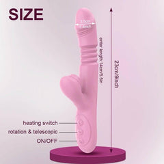 Heating Dildo Vibrator with Clitoral Suction & G-Spot Rotation – Ultimate Pleasure Massager for Women - Passion Pulse Adult