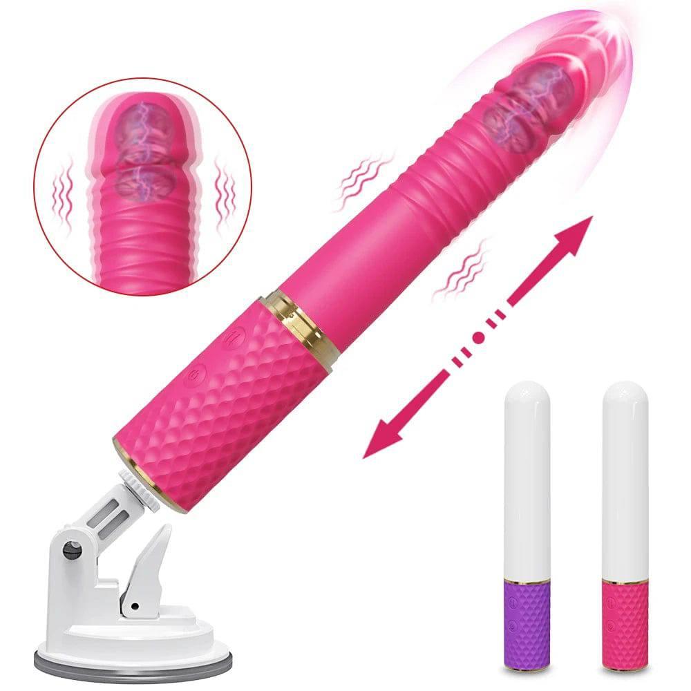 Telescopic Dildo Vibrator – Automatic G-Spot Thrusting Toy - Passion Pulse Adult
