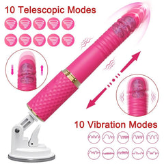 Telescopic Dildo Vibrator – Automatic G-Spot Thrusting Toy - Passion Pulse Adult