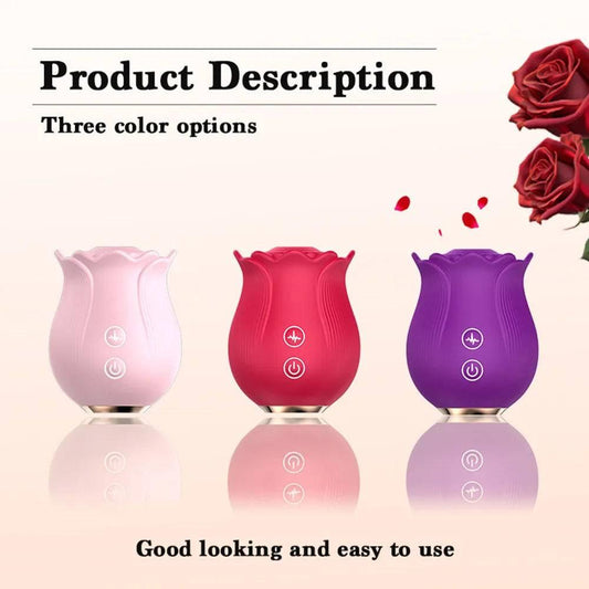 Rose Petal G-Spot Suction Vibrator – Powerful Sucking Vibrations - Passion Pulse Adult