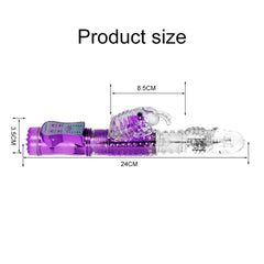 Telescopic G-Spot Rabbit Vibrator – Clit & Vaginal Massager - Passion Pulse Adult