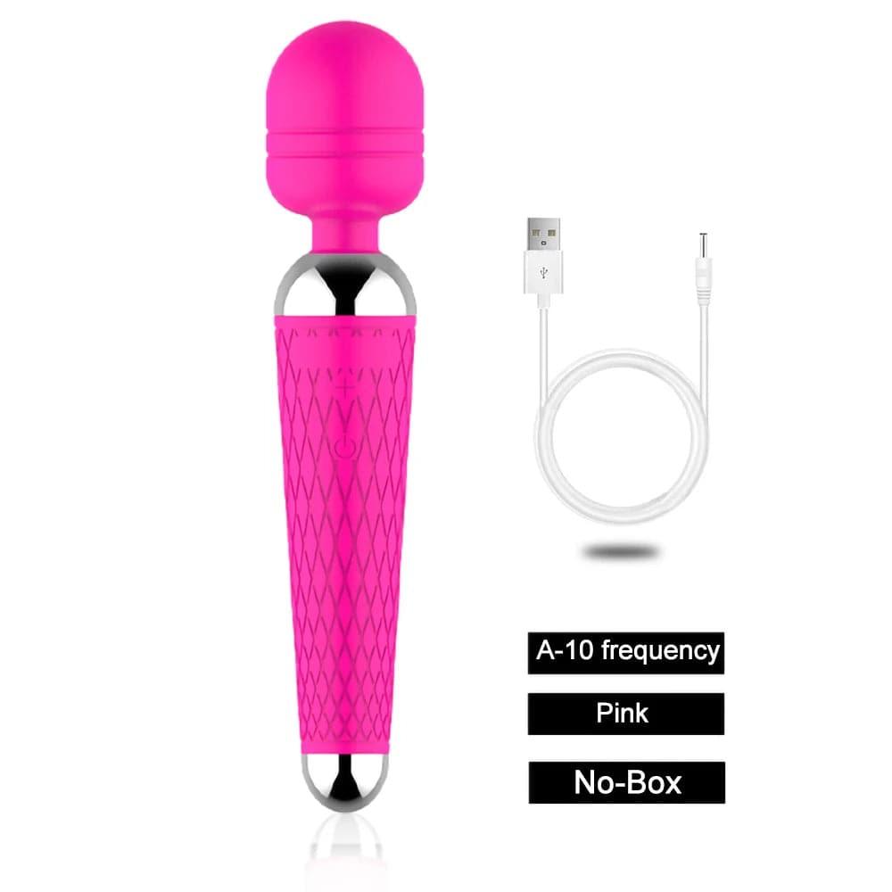 Wireless 10-Speed Vibrator for Women – Magic Wand Clitoral & Anal Stimulator - Passion Pulse Adult