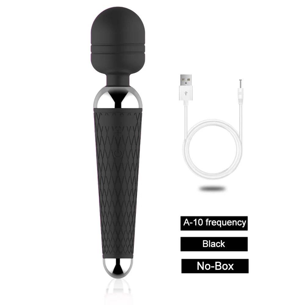 Wireless 10-Speed Vibrator for Women – Magic Wand Clitoral & Anal Stimulator - Passion Pulse Adult