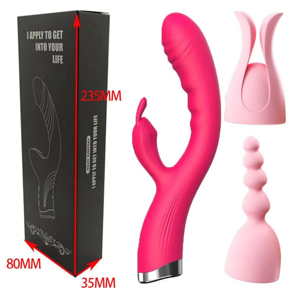 10-Speed USB Rechargeable Rabbit Vibrator – Powerful G-Spot & Clitoral Stimulator - Passion Pulse Adult