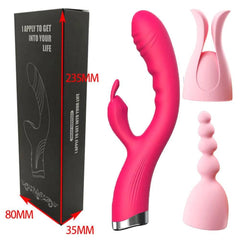 10-Speed USB Rechargeable Rabbit Vibrator – Powerful G-Spot & Clitoral Stimulator - Passion Pulse Adult