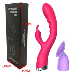 10-Speed USB Rechargeable Rabbit Vibrator – Powerful G-Spot & Clitoral Stimulator - Passion Pulse Adult