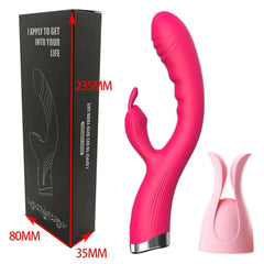10-Speed USB Rechargeable Rabbit Vibrator – Powerful G-Spot & Clitoral Stimulator - Passion Pulse Adult