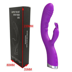 10-Speed USB Rechargeable Rabbit Vibrator – Powerful G-Spot & Clitoral Stimulator - Passion Pulse Adult