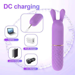 Fast Orgasm Mini Rabbit Bullet Vibrator for Women 10 Speed Clitoris Stimulator Rechargeable Masturbation Sex Toy for Adult Goods - Passion Pulse Adult