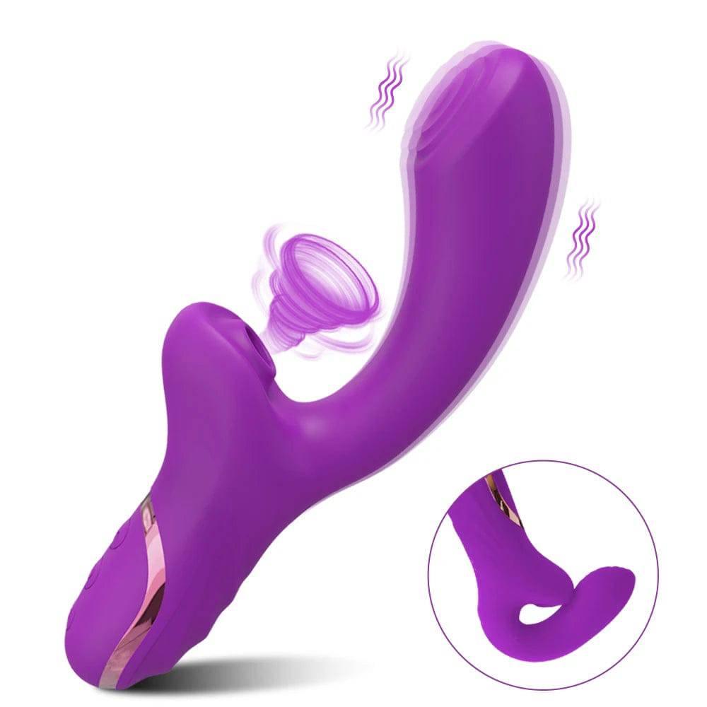 Powerful Clitoral Sucking & Dildo Vibrator – 20 Modes for G-Spot & Vagina Stimulation - Passion Pulse Adult