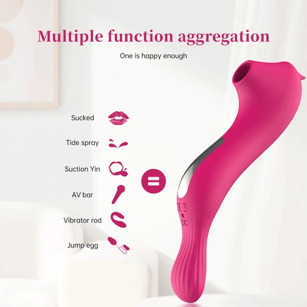 Powerful Sucking Vibrator with Vacuum Suction - Passion Pulse Adult