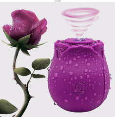 Rose Shape Vagina Sucking Vibrator: Intimate Nipple Sucker with Oral Licking and Clitoris Stimulation - Powerful Sex Toy for Women - Passion Pulse Adult