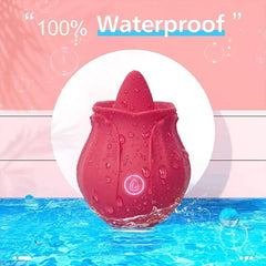 Rose Shape Vagina Sucking Vibrator: Intimate Nipple Sucker with Oral Licking and Clitoris Stimulation - Powerful Sex Toy for Women - Passion Pulse Adult