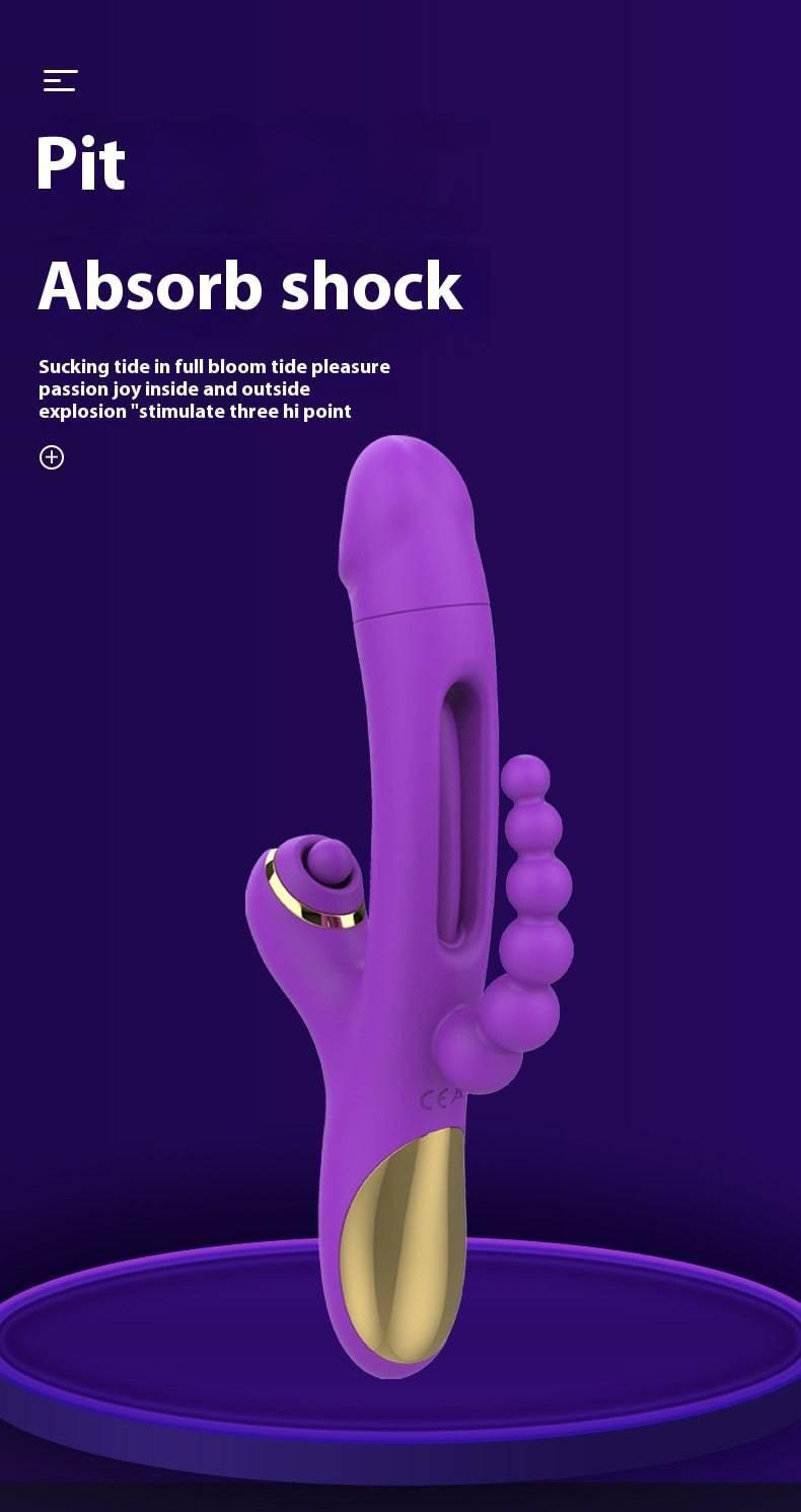 3-in-1 Sucking, Patting, Vibrating Clitoral Wand - Passion Pulse Adult