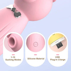 Upgraded Sucking Vibrator – 10 Modes for Clitoral & Nipple Stimulation - Passion Pulse Adult
