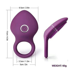 Vibrating Penis Ring – Lick Vagina Orgasm Lock & Clitoris Stimulator - Passion Pulse Adult
