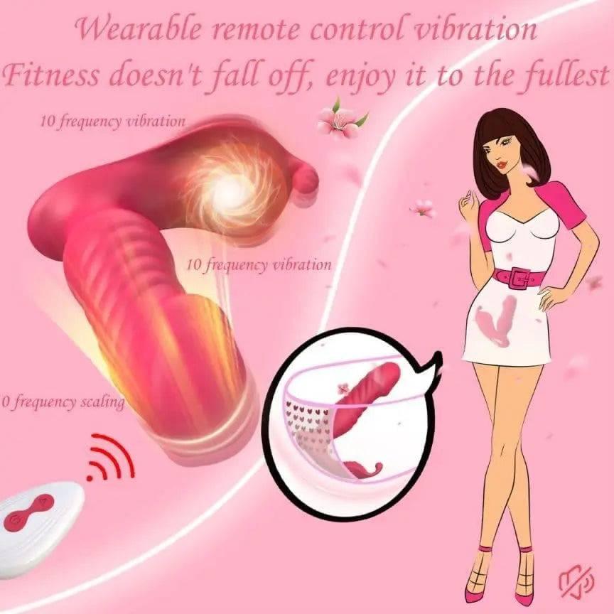 Wearable Tongue Licking G-Spot Vibrator – Remote Control Thrusting Dildo - Passion Pulse Adult