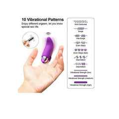 10 Modes Finger Vibrator: Clitoris Massage, G-Spot Stimulation, Rechargeable Vibrating Egg - Sex Toy for Women Masturbation - Passion Pulse Adult