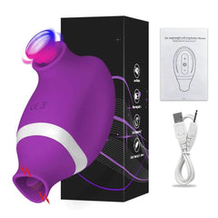 2-in-1 Clitoral Sucking Vibrator – G-Spot & Licking Dual Stimulator - Passion Pulse Adult