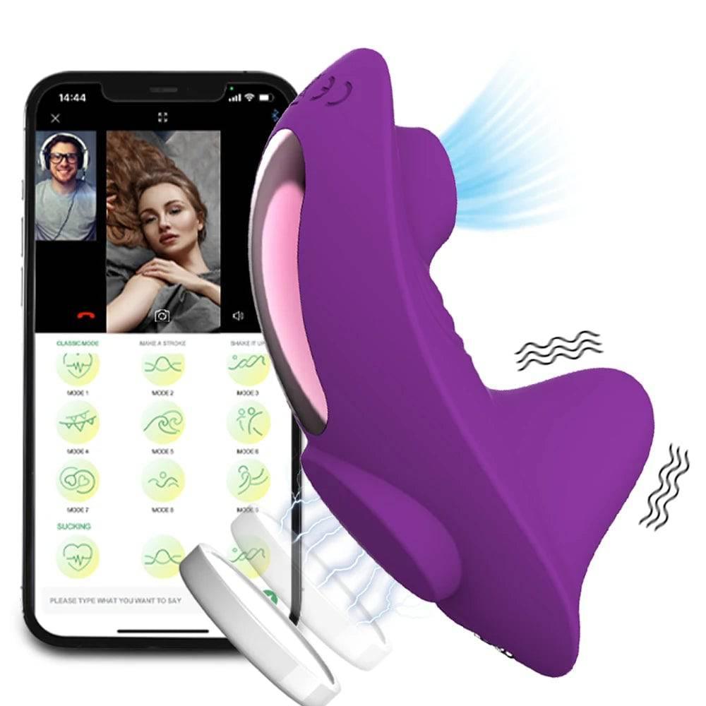 Bluetooth App-Controlled Panty Vibrator – Mini Clitoral Sucker for Discreet Pleasure - Passion Pulse Adult