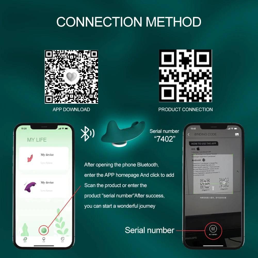 Bluetooth App-Controlled Panty Vibrator – Mini Clitoral Sucker for Discreet Pleasure - Passion Pulse Adult