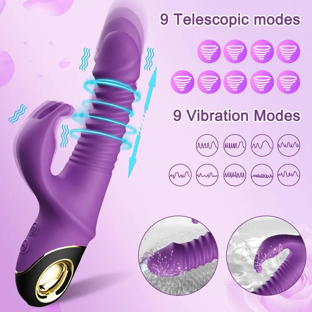 Rabbit Thrusting Vibrator – G-Spot & Clitoris Stimulator - Passion Pulse Adult