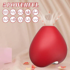 Heart-Shaped Sucking Vibrator – Clitoral & Nipple Stimulator for Women - Passion Pulse Adult