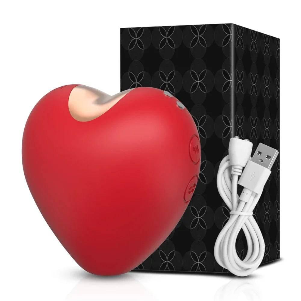 Heart-Shaped Sucking Vibrator – Clitoral & Nipple Stimulator for Women - Passion Pulse Adult