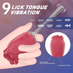 Rose Tongue Licking Sucking Clitoral Vibrator - Passion Pulse Adult