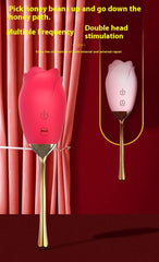 Rose Tongue Licking Sucking Clitoral Vibrator - Passion Pulse Adult