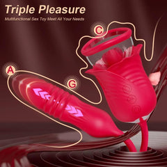 Tongue-Licking Vibrator & Breast Massager – Nipple and Vaginal Stimulator for Women - Passion Pulse Adult