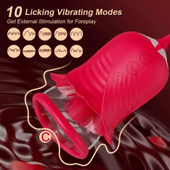 Tongue-Licking Vibrator & Breast Massager – Nipple and Vaginal Stimulator for Women - Passion Pulse Adult