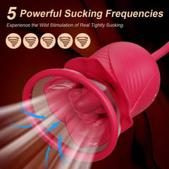 Tongue-Licking Vibrator & Breast Massager – Nipple and Vaginal Stimulator for Women - Passion Pulse Adult